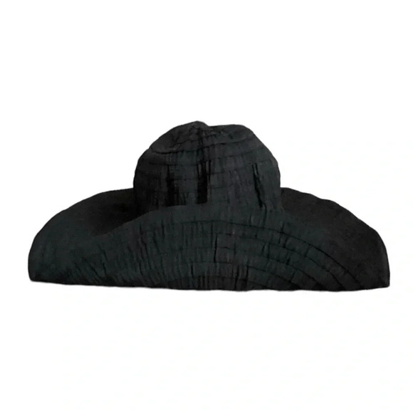 Black Adjustable Brim - Wide Brim Sun Hat - Adult One Size - Picture 7 of 11